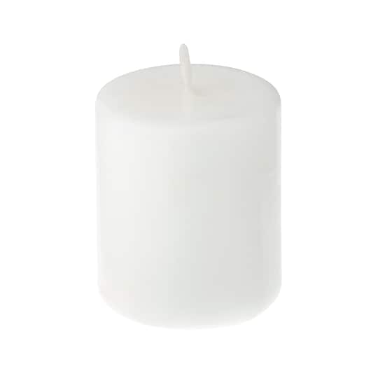24 Pack: 2" x 2" Fresh Linen Mini Pillar Candle by Ashland®